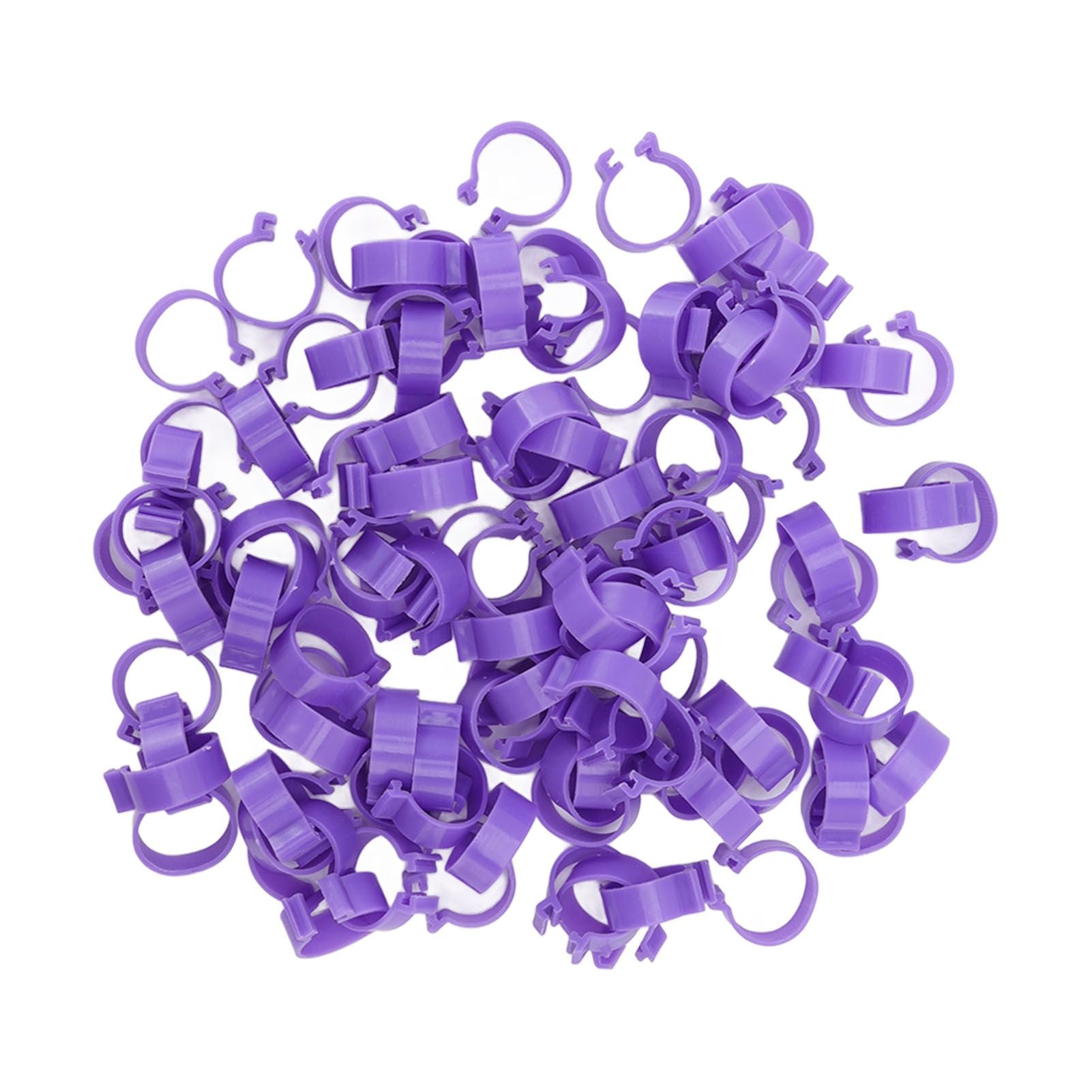 100 PCS Chicken Foot Ring Duck Hen Goose Legs Rings Clip Poultry Foot Ring Farming Tools Purple 18mm/0.71in