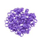 100 PCS Chicken Foot Ring Duck Hen Goose Legs Rings Clip Poultry Foot Ring Farming Tools Purple 18mm/0.71in