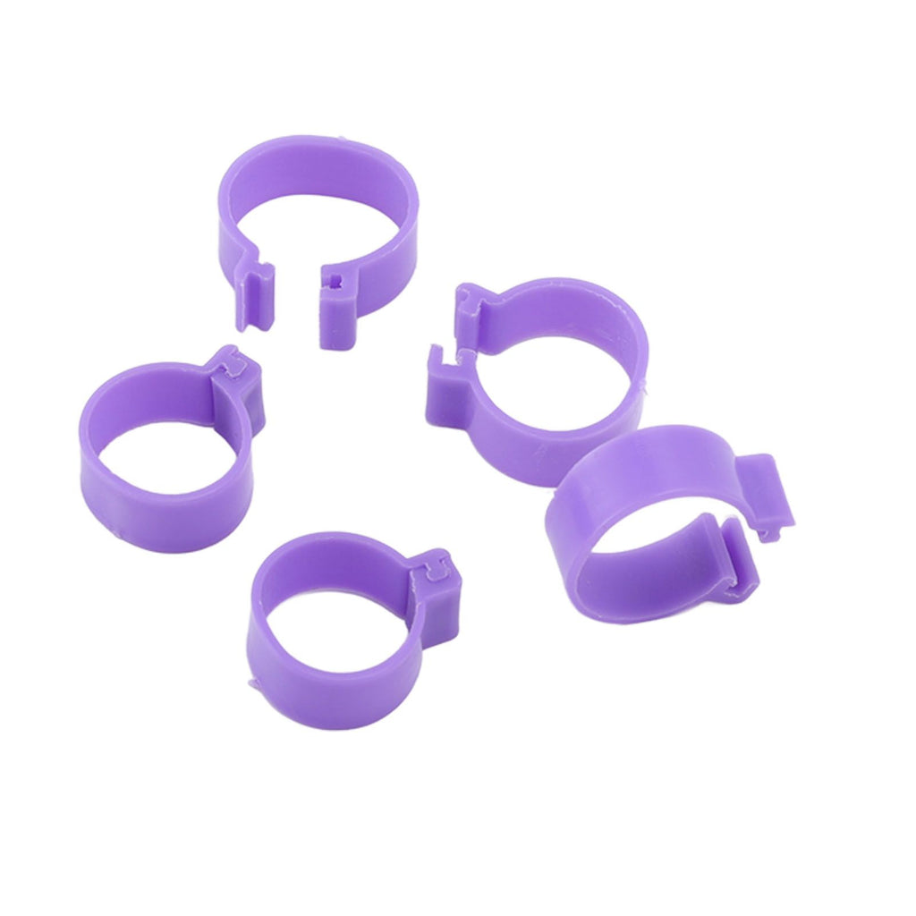 100 PCS Chicken Foot Ring Duck Hen Goose Legs Rings Clip Poultry Foot Ring Farming Tools Purple 20mm/0.79in