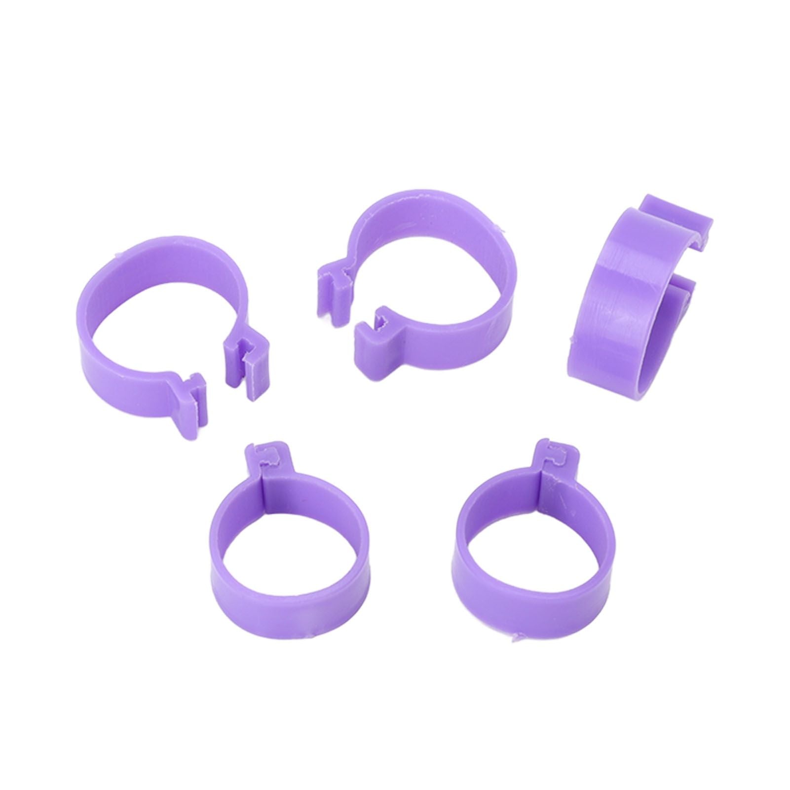 100 PCS Chicken Foot Ring Duck Hen Goose Legs Rings Clip Poultry Foot Ring Farming Tools Purple 20mm/0.79in
