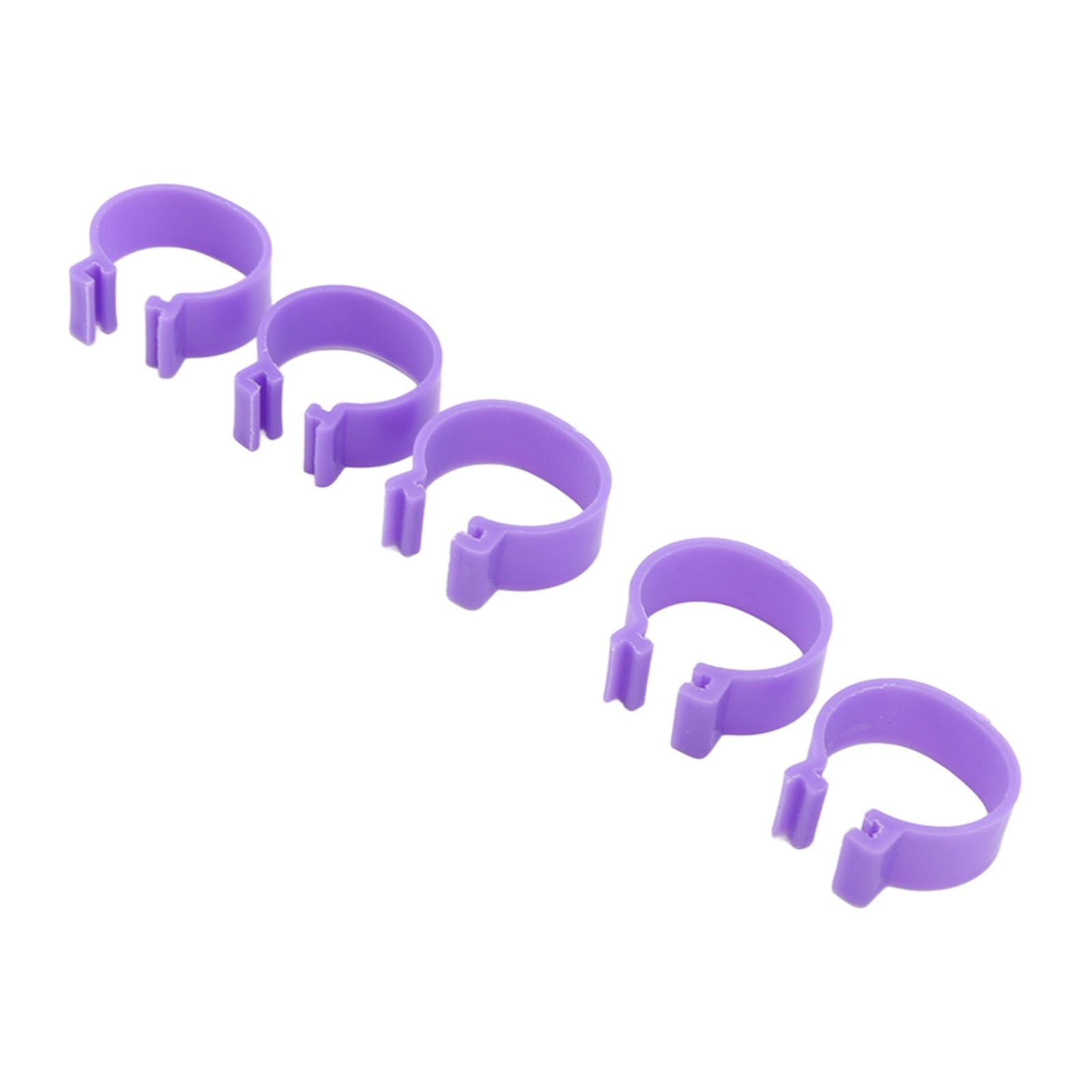 100 PCS Chicken Foot Ring Duck Hen Goose Legs Rings Clip Poultry Foot Ring Farming Tools Purple 25mm/0.98in