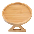 Sofa Tray Bamboo Wood Texture Armrest Couch Clip On Tray Table for Coffee Tea Snacks