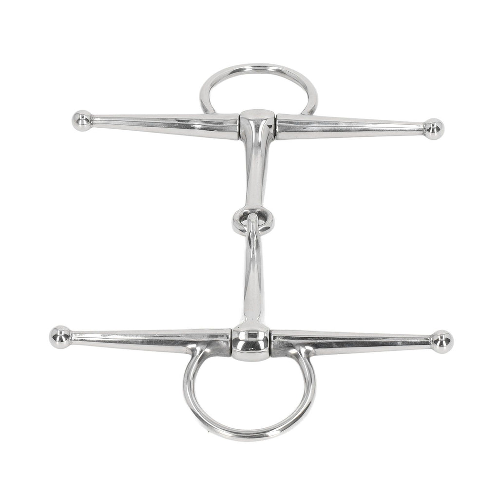 Full Cheek Horse Snaffle Bit Stainless Steel Ring Farm Jointed Bit for 125mm Horse Mouth