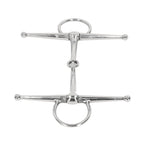 Full Cheek Horse Snaffle Bit Stainless Steel Ring Farm Jointed Bit for 125mm Horse Mouth