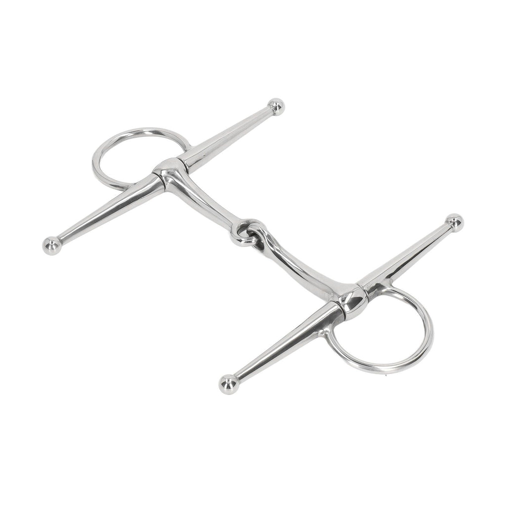 Full Cheek Horse Snaffle Bit Stainless Steel Ring Farm Jointed Bit for 125mm Horse Mouth
