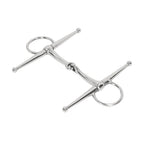 Full Cheek Horse Snaffle Bit Stainless Steel Ring Farm Jointed Bit for 125mm Horse Mouth