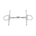 Full Cheek Horse Snaffle Bit Stainless Steel Ring Farm Jointed Bit for 125mm Horse Mouth