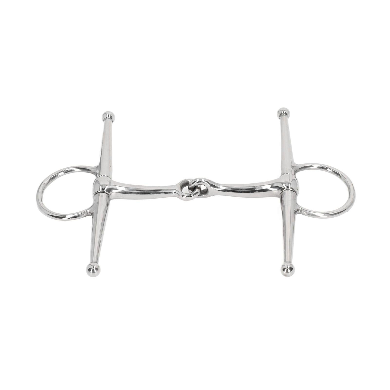 Full Cheek Horse Snaffle Bit Stainless Steel Ring Farm Jointed Bit for 125mm Horse Mouth