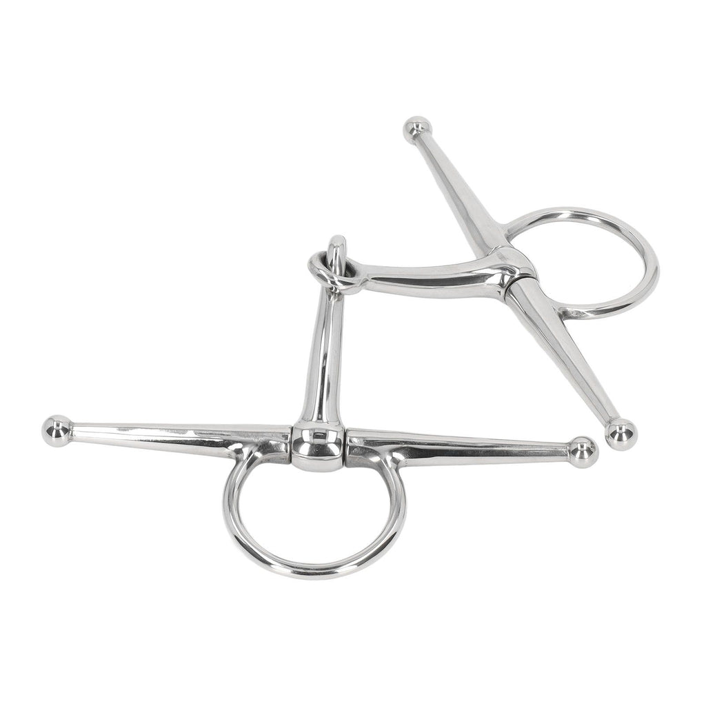 Full Cheek Horse Snaffle Bit Stainless Steel Ring Farm Jointed Bit for 125mm Horse Mouth