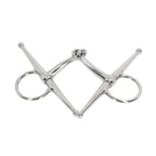Full Cheek Horse Snaffle Bit Stainless Steel Ring Farm Jointed Bit for 125mm Horse Mouth