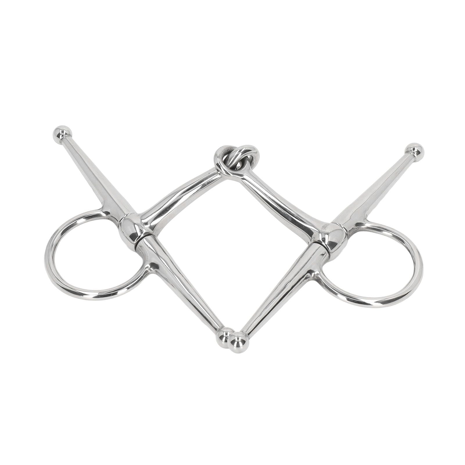 Full Cheek Horse Snaffle Bit Stainless Steel Ring Farm Jointed Bit for 125mm Horse Mouth