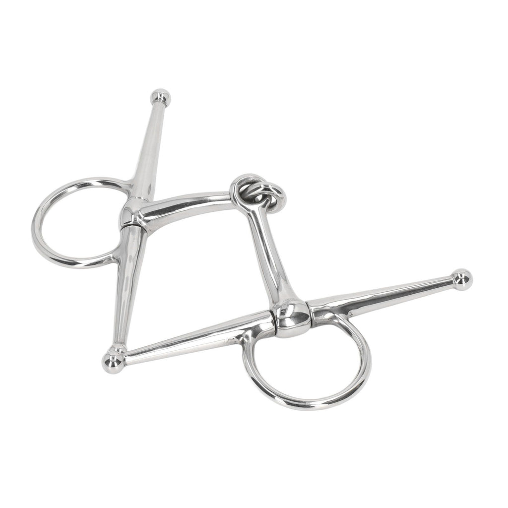 Full Cheek Horse Snaffle Bit Stainless Steel Ring Farm Jointed Bit for 125mm Horse Mouth