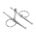 Full Cheek Horse Snaffle Bit Stainless Steel Ring Farm Jointed Bit for 125mm Horse Mouth