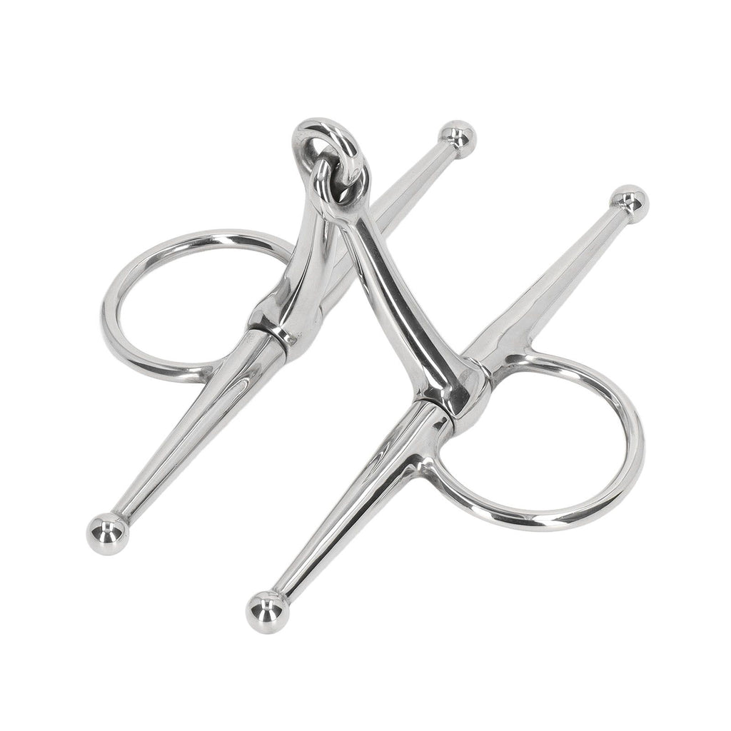Full Cheek Horse Snaffle Bit Stainless Steel Ring Farm Jointed Bit for 125mm Horse Mouth