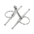 Full Cheek Horse Snaffle Bit Stainless Steel Ring Farm Jointed Bit for 125mm Horse Mouth