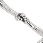 Full Cheek Horse Snaffle Bit Stainless Steel Ring Farm Jointed Bit for 125mm Horse Mouth