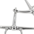 Full Cheek Horse Snaffle Bit Stainless Steel Ring Farm Jointed Bit for 125mm Horse Mouth