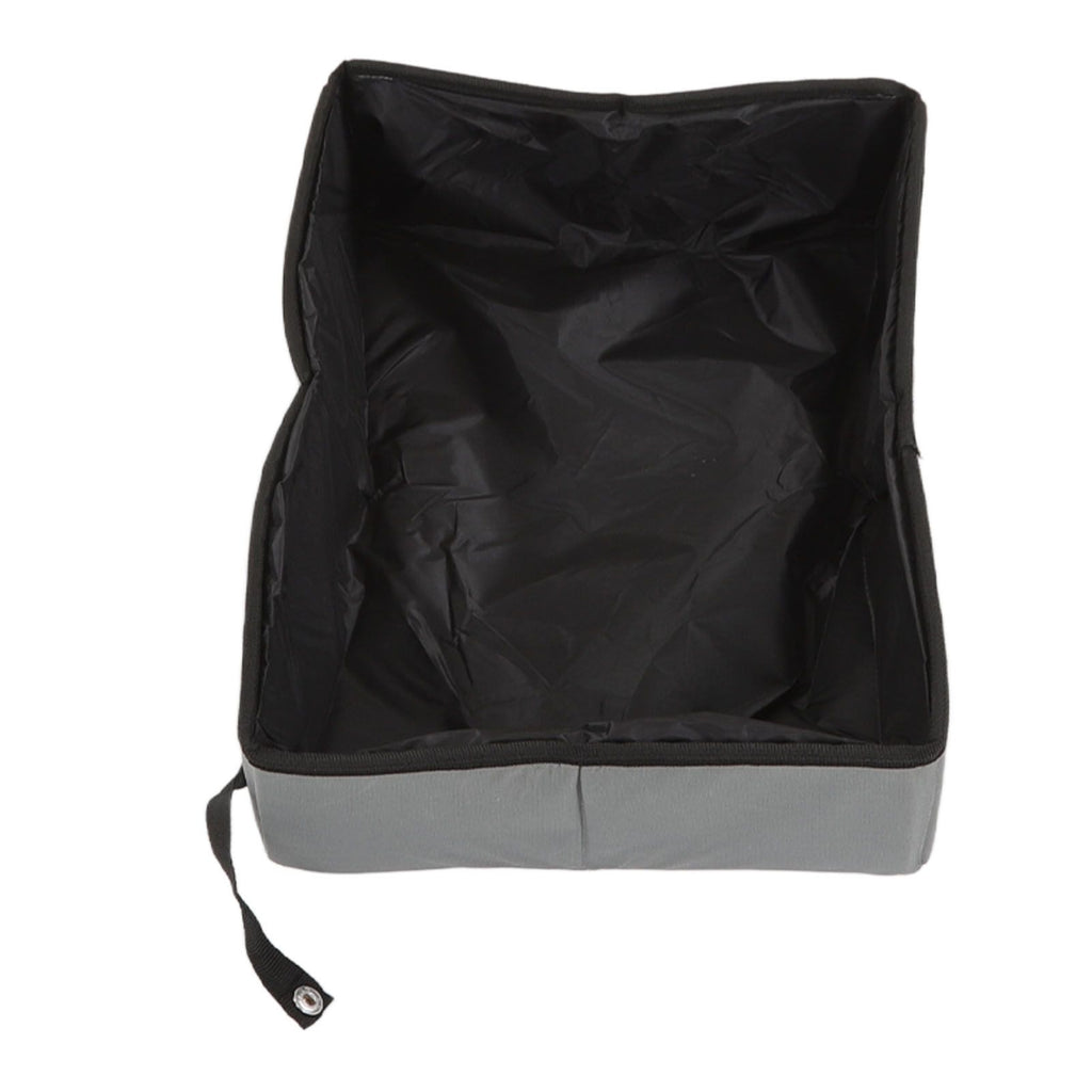 Collapsible Cat Litter Box Cloth Waterproof Outdoor Portable Cat Litter Box for Travel S Grey