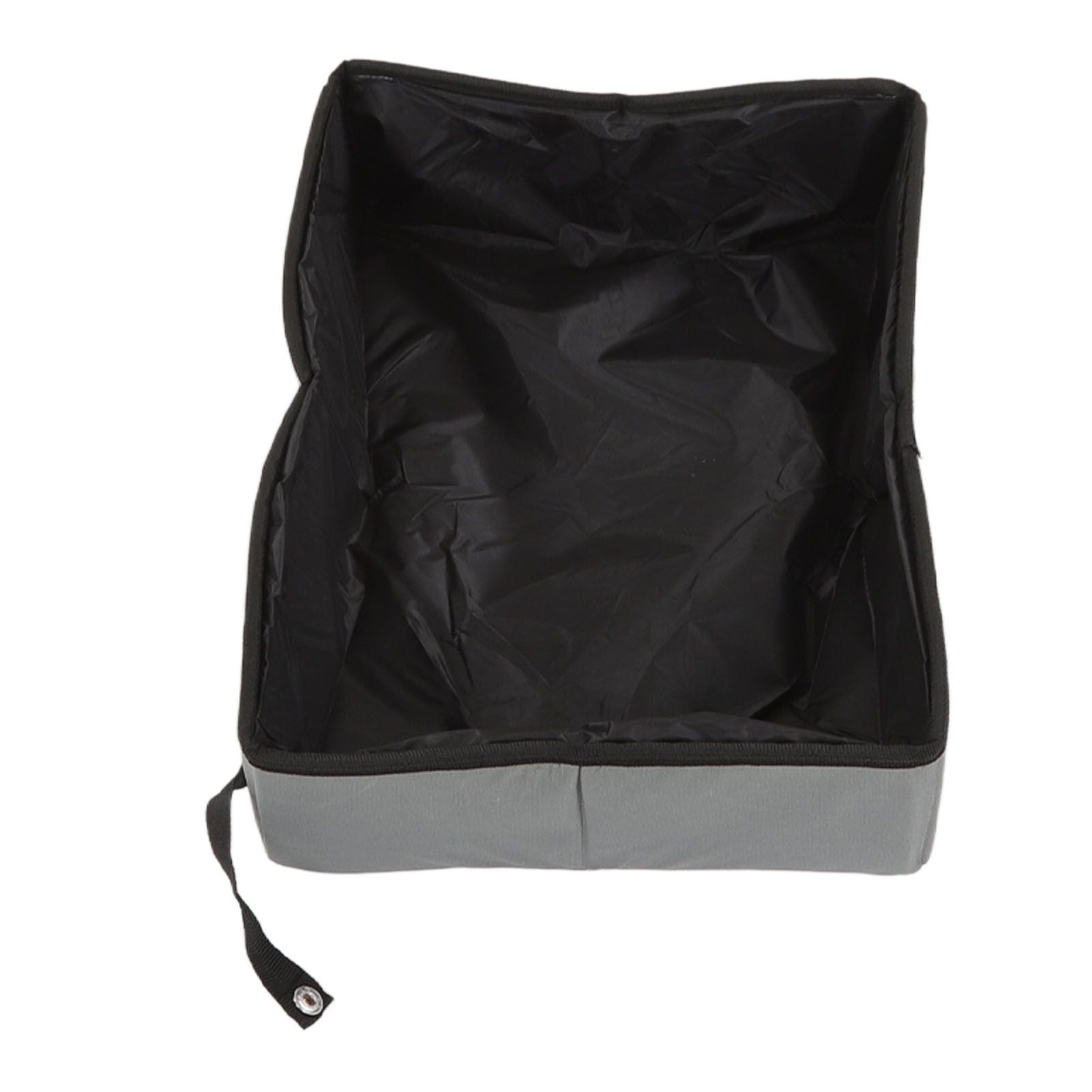 Collapsible Cat Litter Box Cloth Waterproof Outdoor Portable Cat Litter Box for Travel S Grey