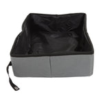 Collapsible Cat Litter Box Cloth Waterproof Outdoor Portable Cat Litter Box for Travel S Grey