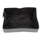 Collapsible Cat Litter Box Cloth Waterproof Outdoor Portable Cat Litter Box for Travel S Grey