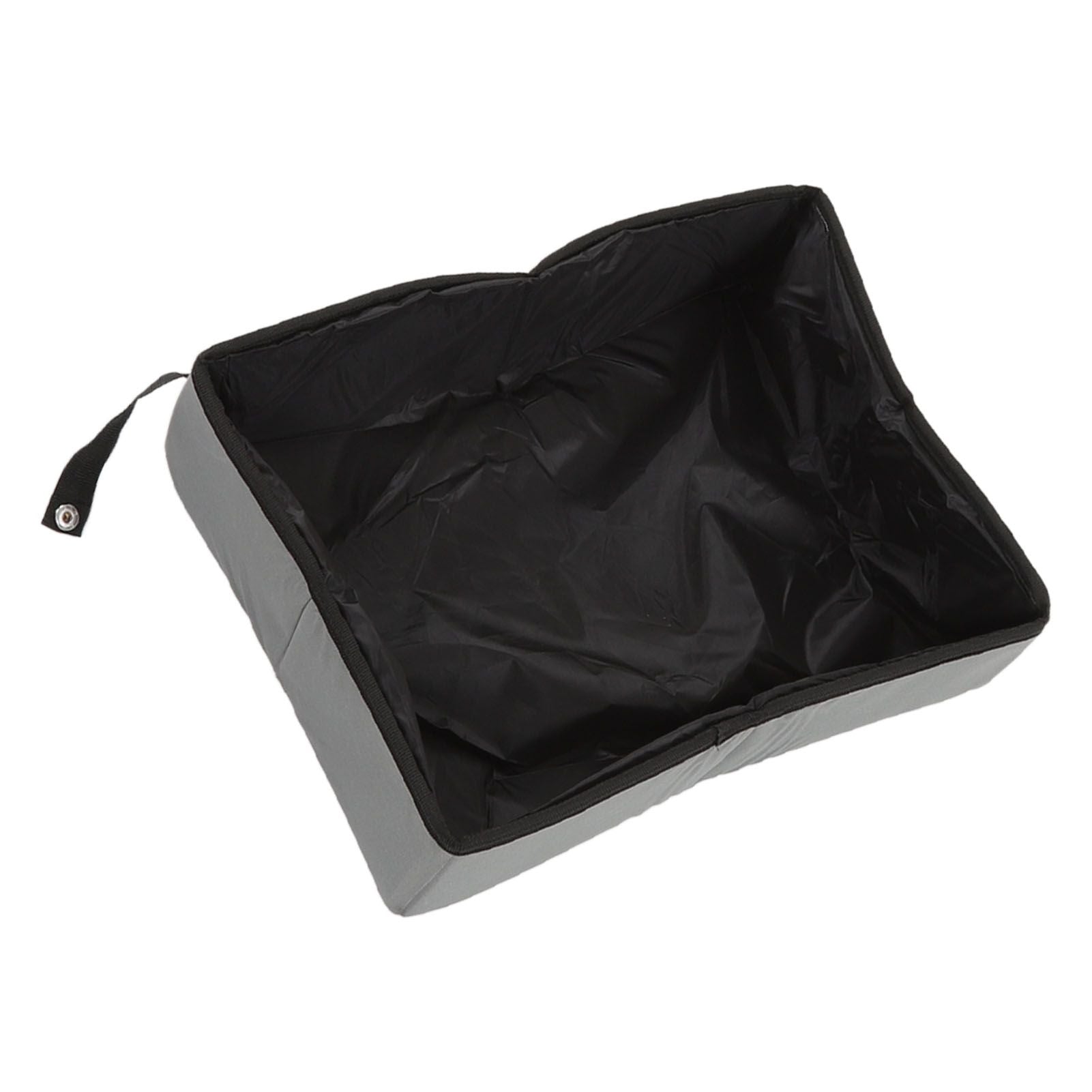 Collapsible Cat Litter Box Cloth Waterproof Outdoor Portable Cat Litter Box for Travel S Grey