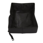 Collapsible Cat Litter Box Cloth Waterproof Outdoor Portable Cat Litter Box for Travel M Black