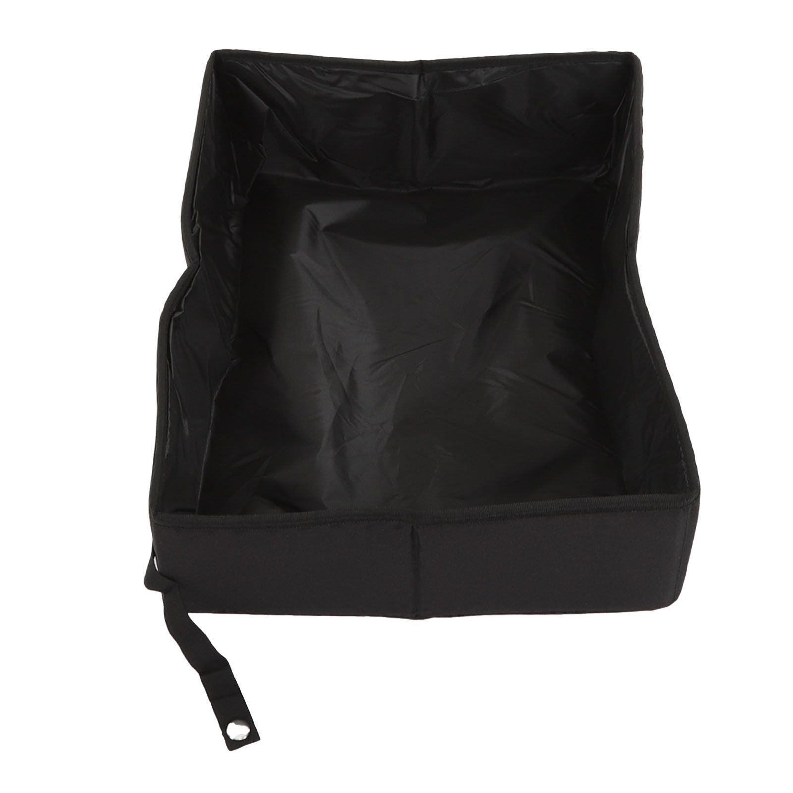 Collapsible Cat Litter Box Cloth Waterproof Outdoor Portable Cat Litter Box for Travel M Black
