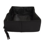 Collapsible Cat Litter Box Cloth Waterproof Outdoor Portable Cat Litter Box for Travel M Black