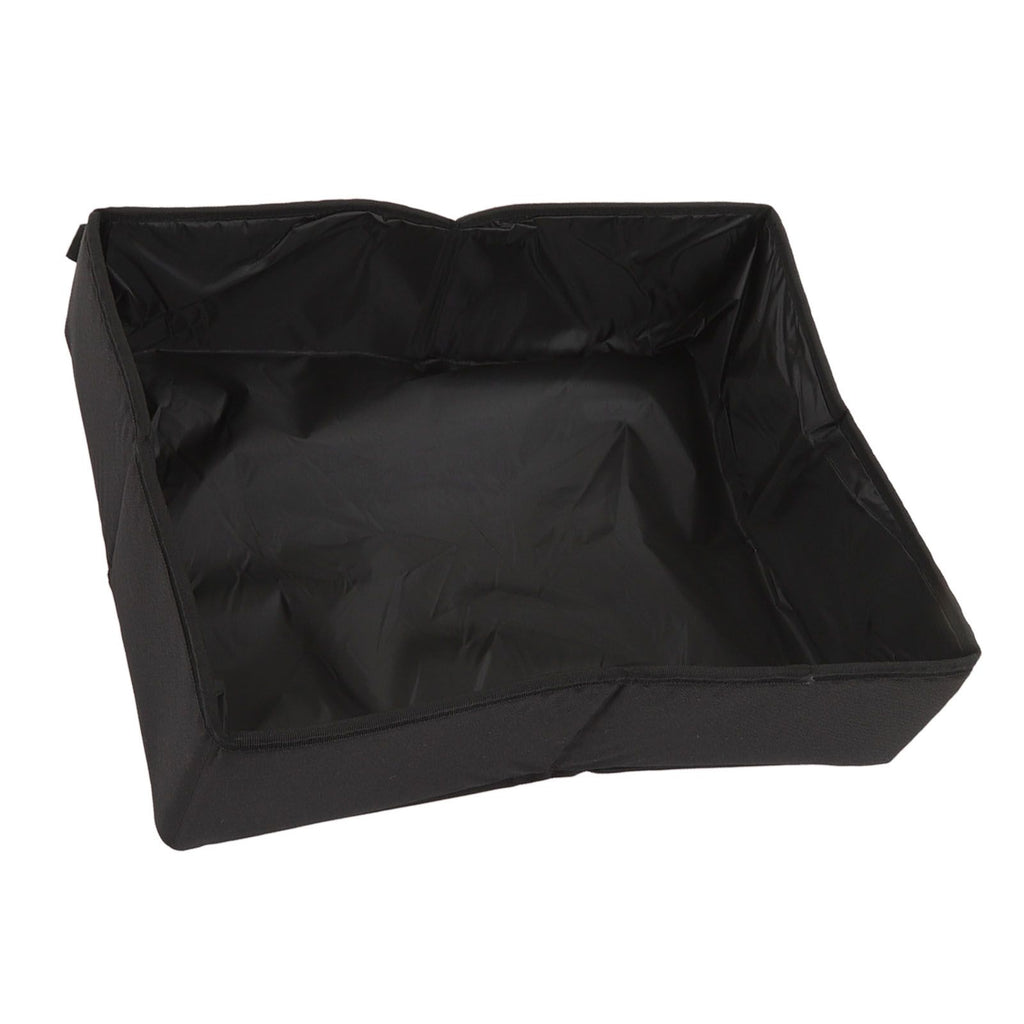 Collapsible Cat Litter Box Cloth Waterproof Outdoor Portable Cat Litter Box for Travel M Black