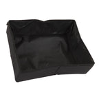 Collapsible Cat Litter Box Cloth Waterproof Outdoor Portable Cat Litter Box for Travel M Black