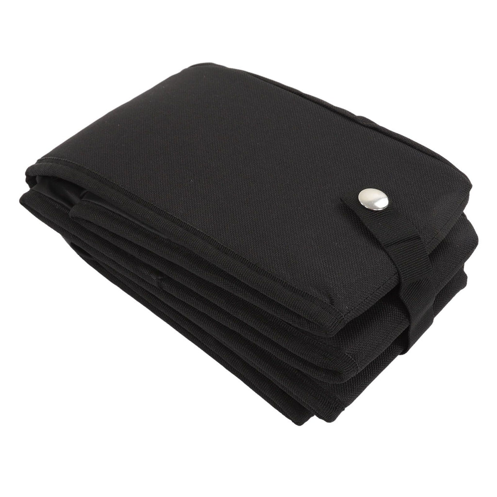 Collapsible Cat Litter Box Cloth Waterproof Outdoor Portable Cat Litter Box for Travel M Black