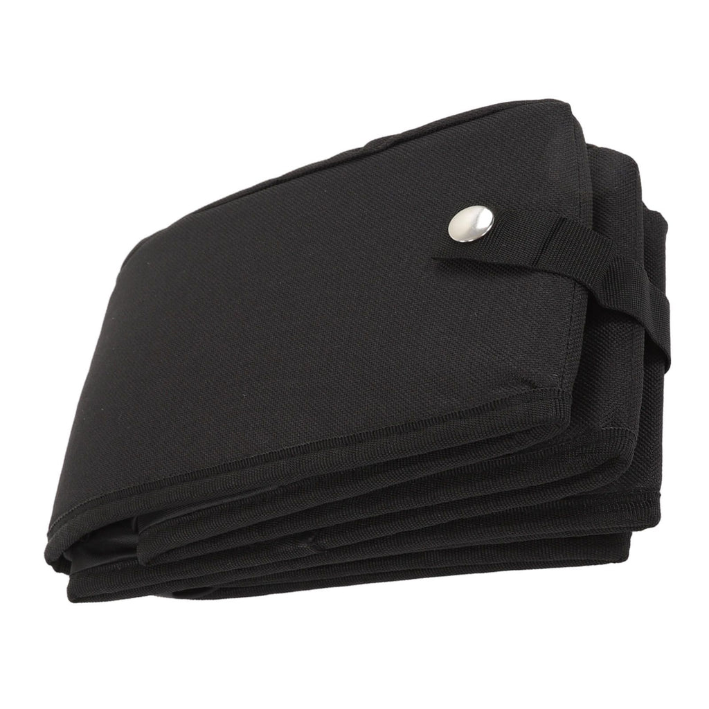 Collapsible Cat Litter Box Cloth Waterproof Outdoor Portable Cat Litter Box for Travel M Black