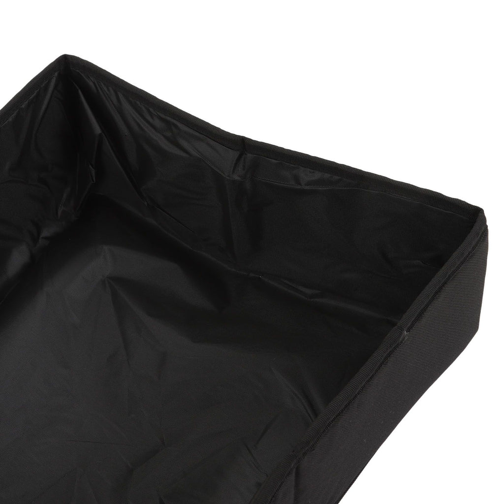 Collapsible Cat Litter Box Cloth Waterproof Outdoor Portable Cat Litter Box for Travel M Black