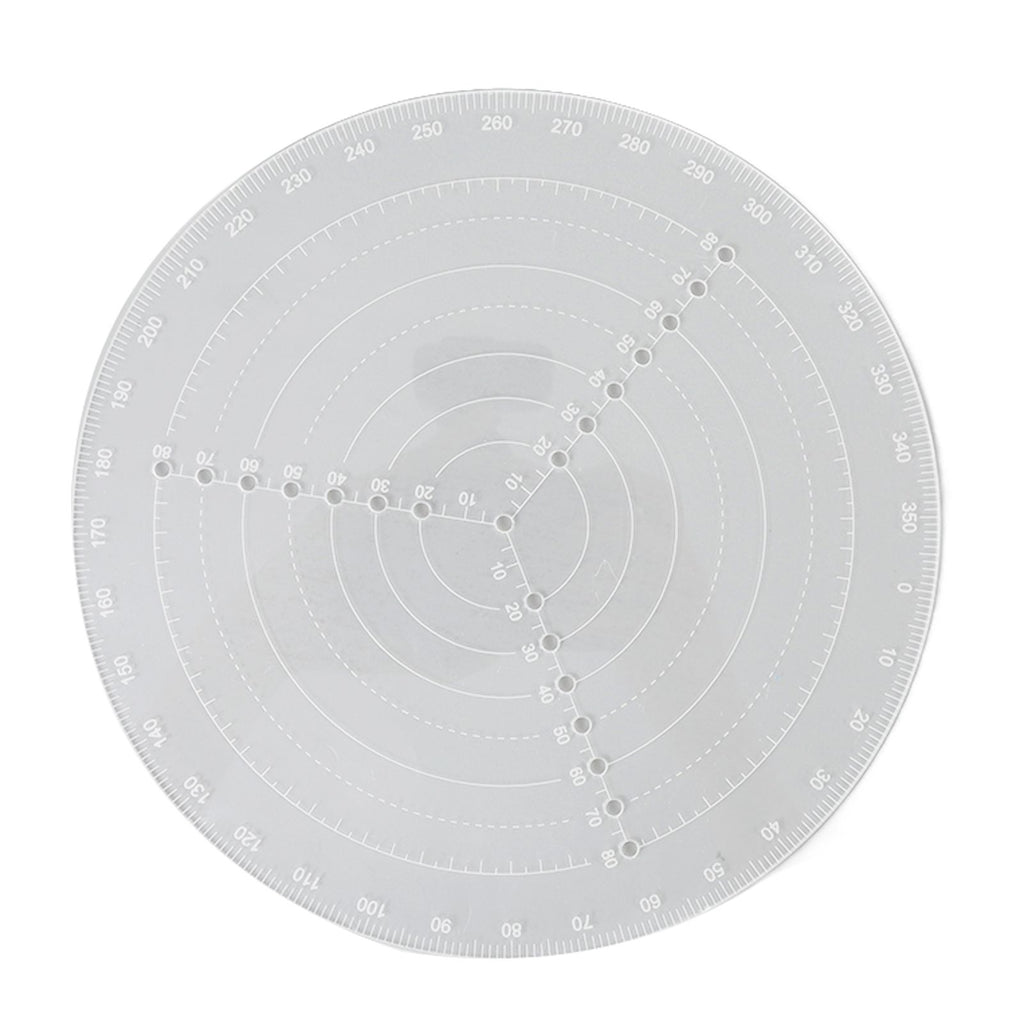 Round Center Finder Acrylic Semi Transparent Compass Drawing Measurement Tools for Woodwork Turning