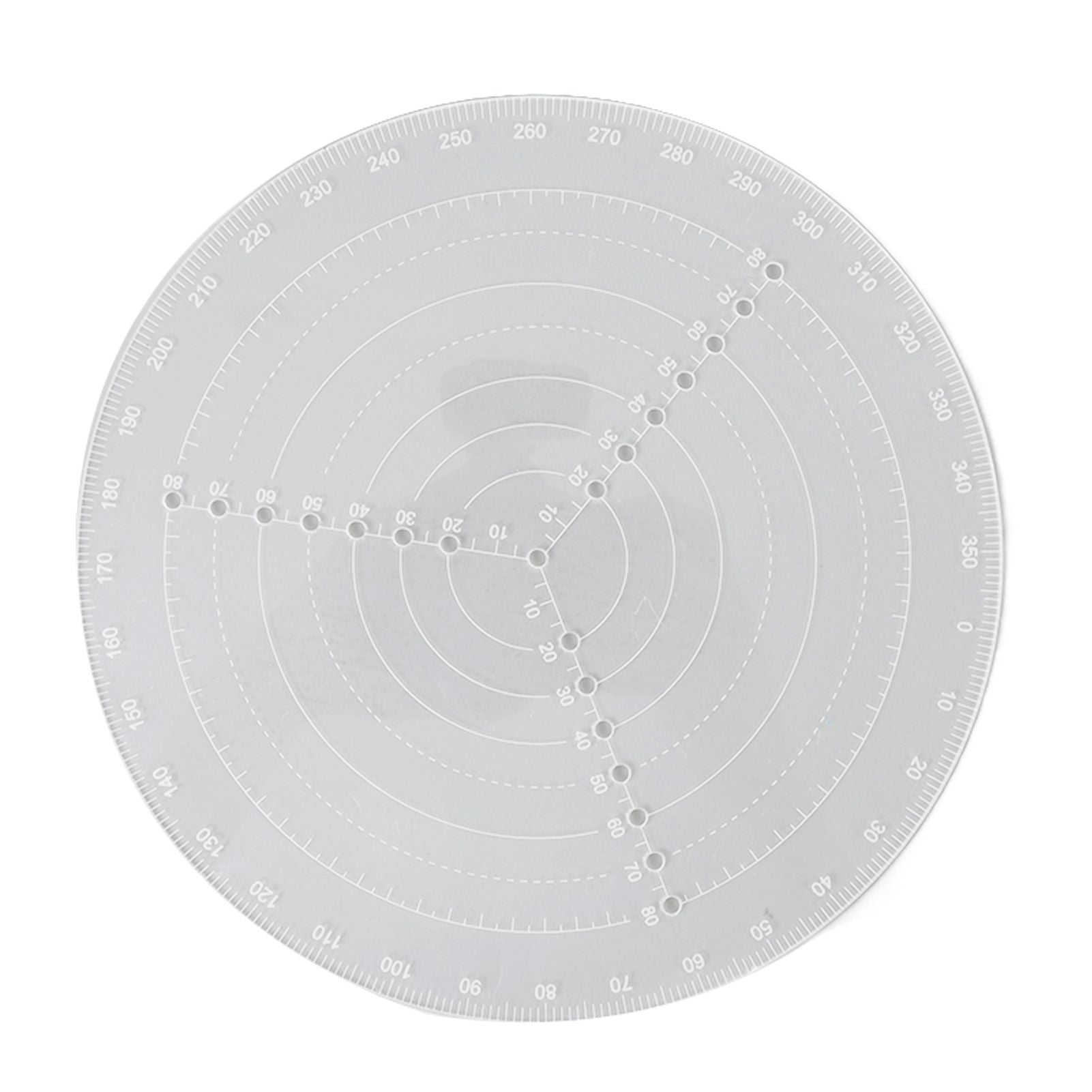 Round Center Finder Acrylic Semi Transparent Compass Drawing Measurement Tools for Woodwork Turning
