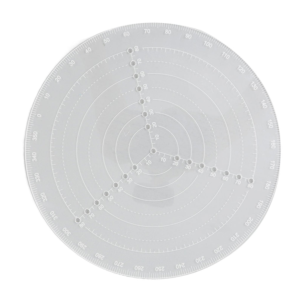 Round Center Finder Acrylic Semi Transparent Compass Drawing Measurement Tools for Woodwork Turning