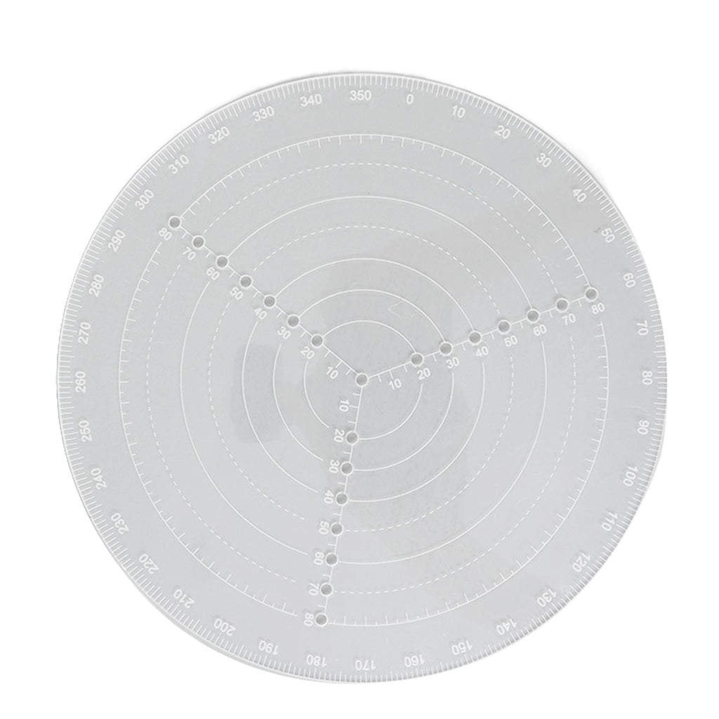 Round Center Finder Acrylic Semi Transparent Compass Drawing Measurement Tools for Woodwork Turning