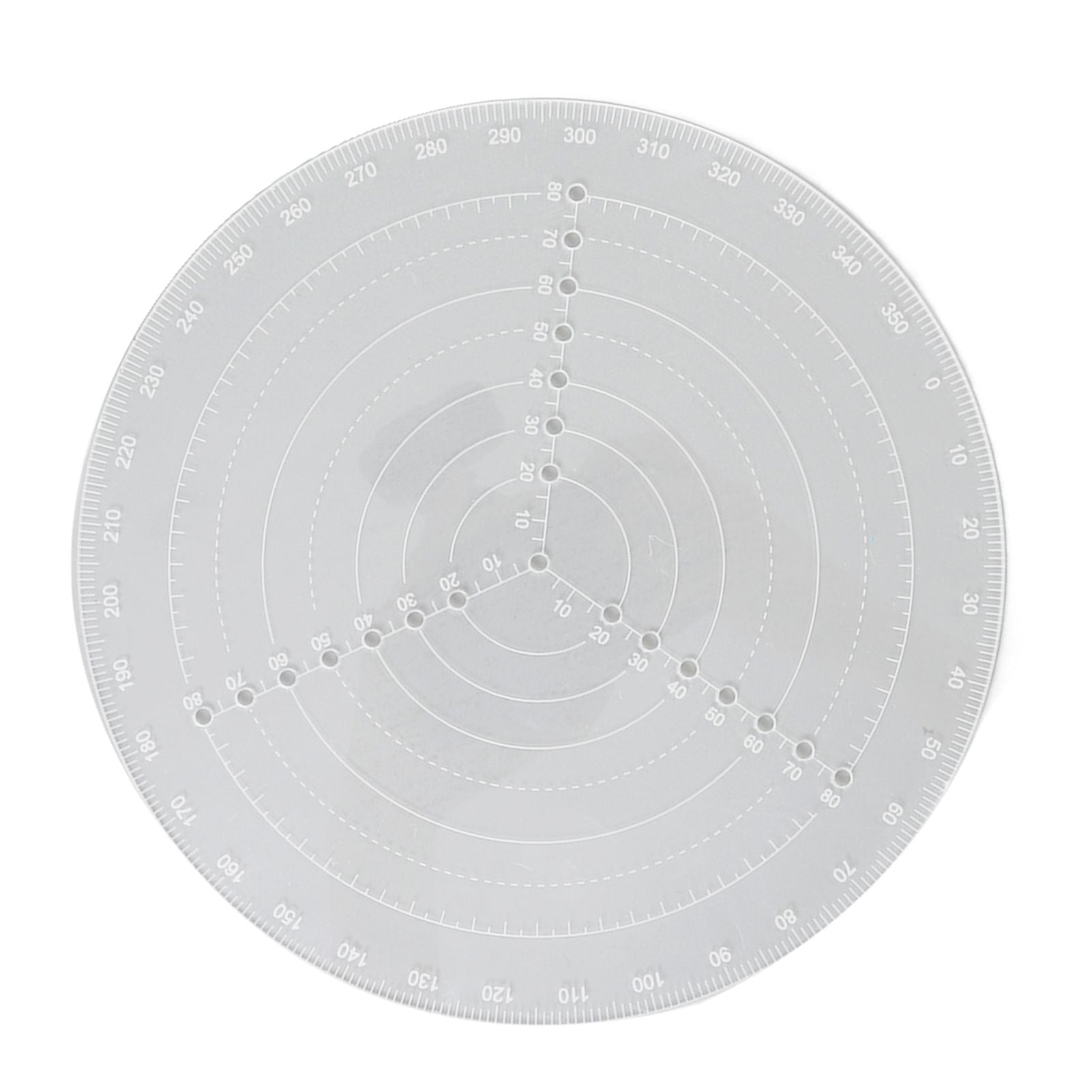 Round Center Finder Acrylic Semi Transparent Compass Drawing Measurement Tools for Woodwork Turning