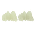 2Pcs Green Fluorite Mineral Crystal Specimen Desktop Simulation Super Bright Luminous Decorative Rockery Fish Tank Landscaping Ornament 02 Style
