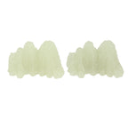 2Pcs Green Fluorite Mineral Crystal Specimen Desktop Simulation Super Bright Luminous Decorative Rockery Fish Tank Landscaping Ornament 02 Style