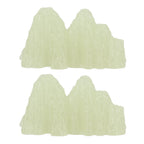 2Pcs Green Fluorite Mineral Crystal Specimen Desktop Simulation Super Bright Luminous Decorative Rockery Fish Tank Landscaping Ornament 02 Style