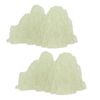 2Pcs Green Fluorite Mineral Crystal Specimen Desktop Simulation Super Bright Luminous Decorative Rockery Fish Tank Landscaping Ornament 02 Style