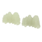 2Pcs Green Fluorite Mineral Crystal Specimen Desktop Simulation Super Bright Luminous Decorative Rockery Fish Tank Landscaping Ornament 02 Style