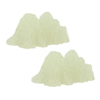 2Pcs Green Fluorite Mineral Crystal Specimen Desktop Simulation Super Bright Luminous Decorative Rockery Fish Tank Landscaping Ornament 02 Style