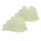 2Pcs Green Fluorite Mineral Crystal Specimen Desktop Simulation Super Bright Luminous Decorative Rockery Fish Tank Landscaping Ornament 02 Style
