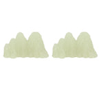 2Pcs Green Fluorite Mineral Crystal Specimen Desktop Simulation Super Bright Luminous Decorative Rockery Fish Tank Landscaping Ornament 02 Style