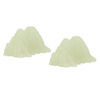 2Pcs Green Fluorite Mineral Crystal Specimen Desktop Simulation Super Bright Luminous Decorative Rockery Fish Tank Landscaping Ornament 02 Style