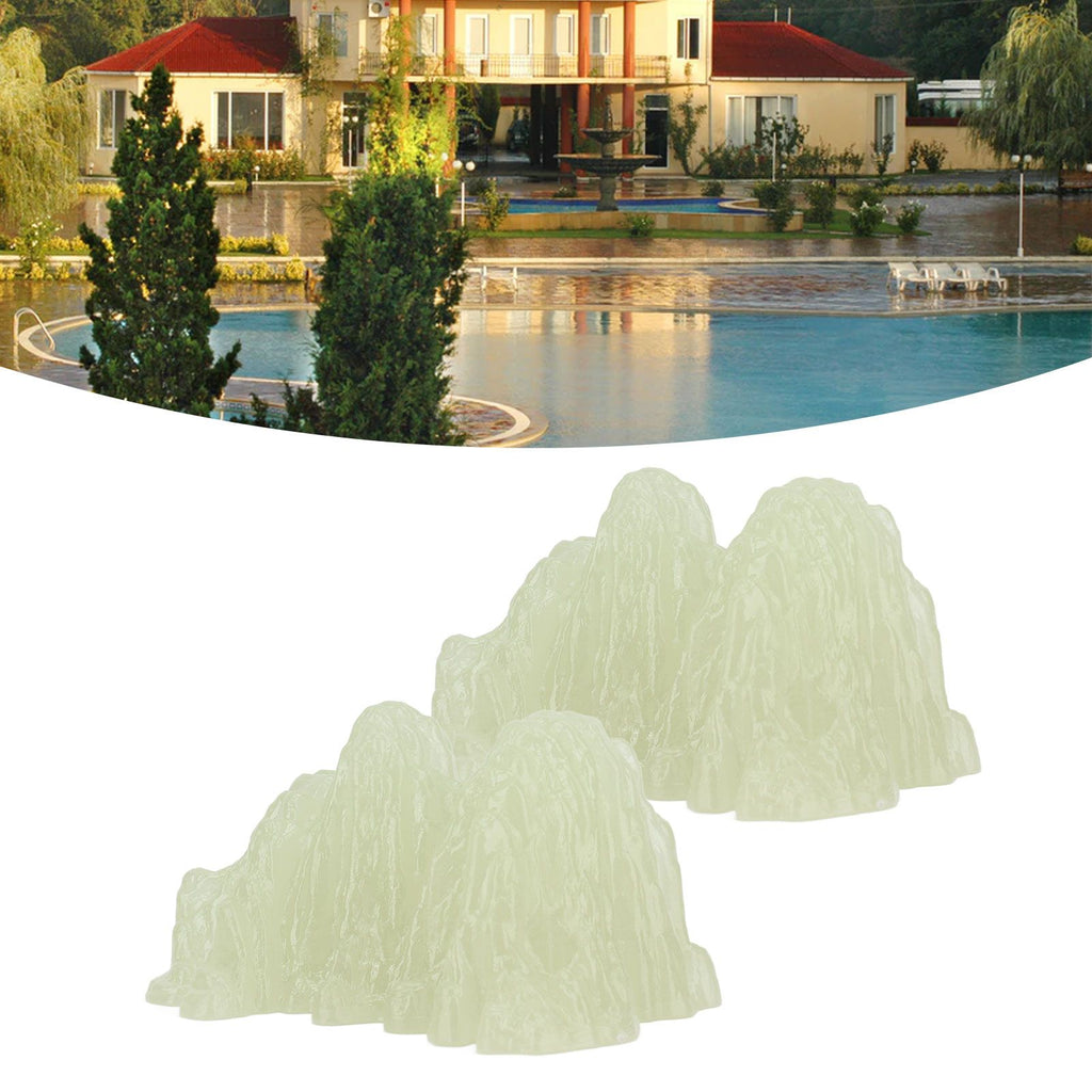 2Pcs Green Fluorite Mineral Crystal Specimen Desktop Simulation Super Bright Luminous Decorative Rockery Fish Tank Landscaping Ornament 02 Style