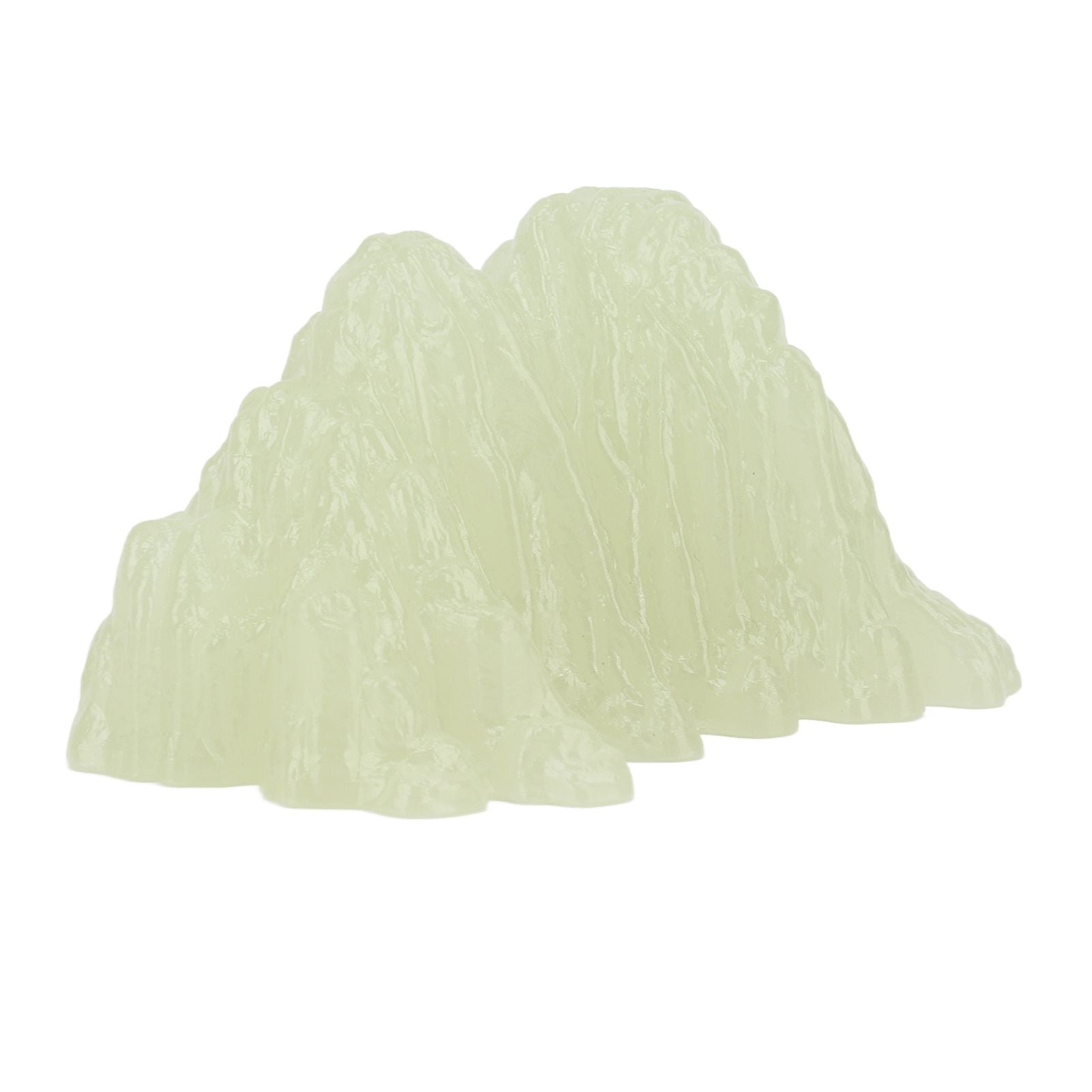 2Pcs Green Fluorite Mineral Crystal Specimen Desktop Simulation Super Bright Luminous Decorative Rockery Fish Tank Landscaping Ornament 02 Style